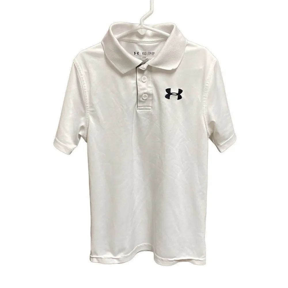 Under Armour White Heat Gear Loose Polo Shirt Size Youth XS